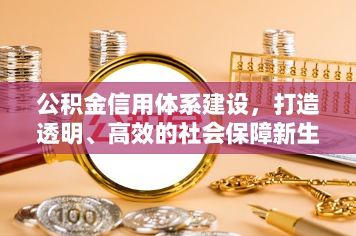 七堵公积金信用体系建设，打造透明、高效的社会保障新生态